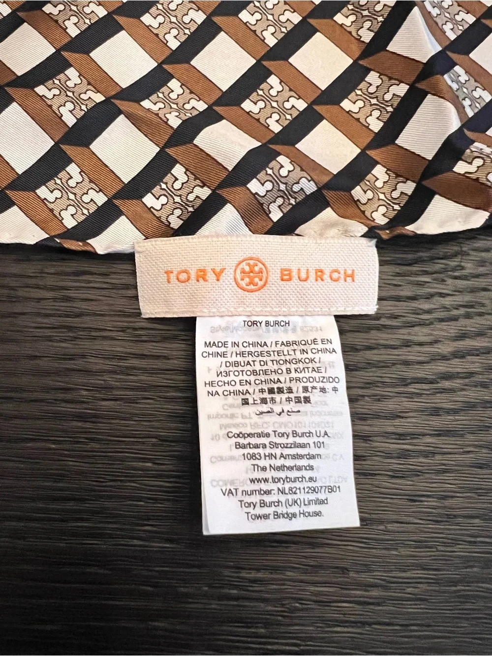 Tory Burch Geo Logo Printed Scarf